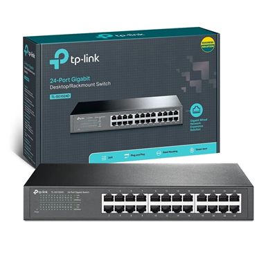 HUB SWITCH 24 PORTAS TP-LINK TL-SG1024D RACKMOUNT 10/100/1000MBPS GIGABIT #
