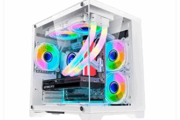 GABINETE GAMER BRANCO GB1791 HAYOM AQUARIO C/4 FANS - Imagem 1