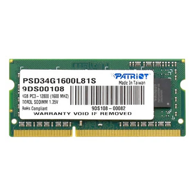 MEMORIA NOT DDR3L 4GB 1600MHZ PATRIOT SIGNATURE PSD34G1600L81S #