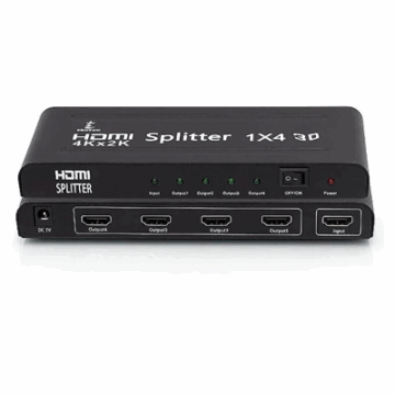 SPLITTER HDMI 1X4 1080P 3D V1.4 DIVISOR COD.:0876