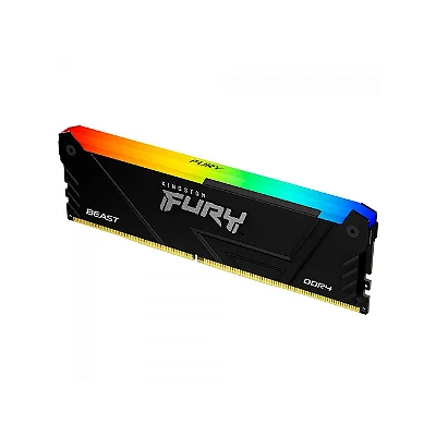 MEMORIA DDR4 16GB PC 3200MHZ KINGSTON FURY BEAST RGB PRETO KF432C16BB12A/16 #