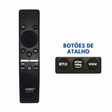 CONTROLE TV SAMSUNG SMART 4K LE-7714 NETFLIX PRIME VIDEO WWW