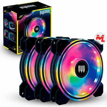 KIT CONTENDO 03 COOLER FAN PARA GABINETE DESKTOP GAMER G-VR346K