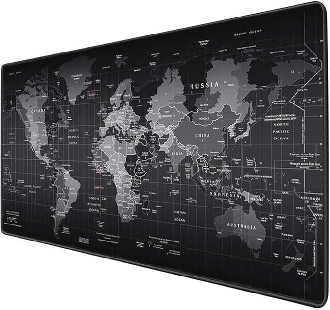 MOUSE PAD GAMER GRANDE (28-MAPA DO MUNDO) TAMANHO 700x350x3mm
