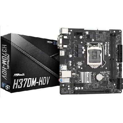 PLACA MÃE 1151 8° / 9º GER ASROCK H370M HDV DDR4 DVI HDMI VGA USB3.1 LAN