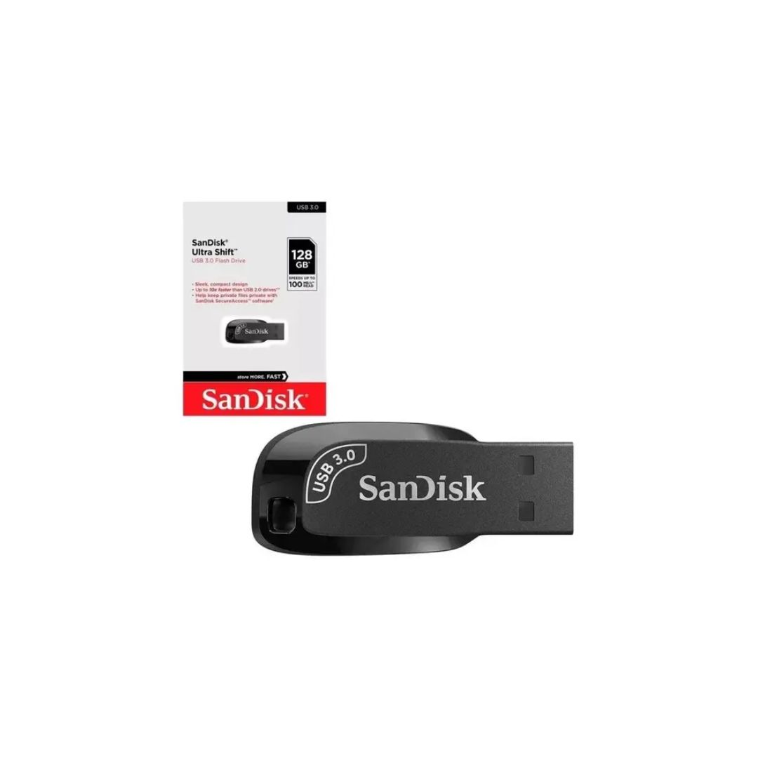 PEN DRIVE 128GB SANDISK ULTRA SHIFT USB 3.2 GEN 1 FLASH DRIVE #