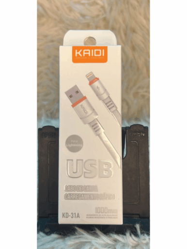 CABO P/CARREGADOR IPHONE 1M KAIDI KD-31A
