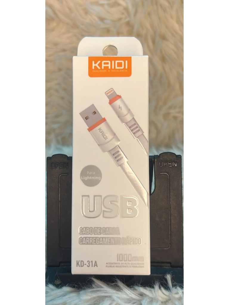 CABO P/CARREGADOR IPHONE 1M KAIDI KD-31A