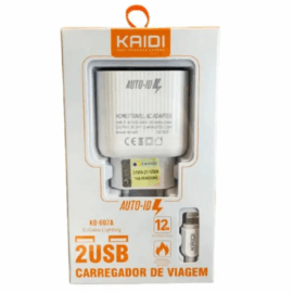CARREGADOR IPHONE 2 USB KD-607A KAIDI