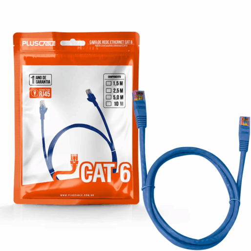 CABO REDE CAT.6 1M CAT610BL PATCH CORD-AZUL