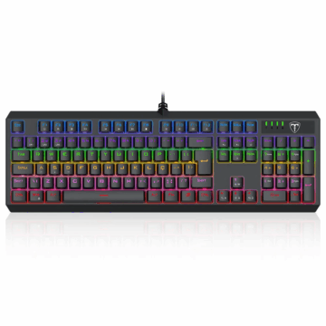TECLADO MECANICO GAMER AXIS PRETO RAINBOW DUST-PROOF BROWN T-TGK329-BR ABNT-2