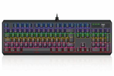 TECLADO MECANICO GAMER AXIS PRETO RAINBOW DUST-PROOF BROWN T-TGK329-BR ABNT-2 - Imagem 1