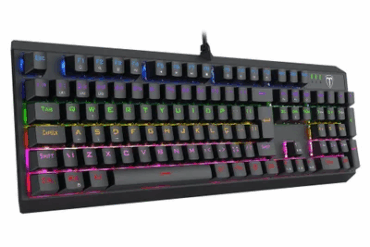 TECLADO MECANICO GAMER AXIS PRETO RAINBOW DUST-PROOF BROWN T-TGK329-BR ABNT-2 - Imagem 4
