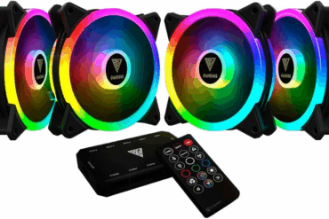 KIT COM 4 FANS RGB AEOLUS M2-1204R - Imagem 1