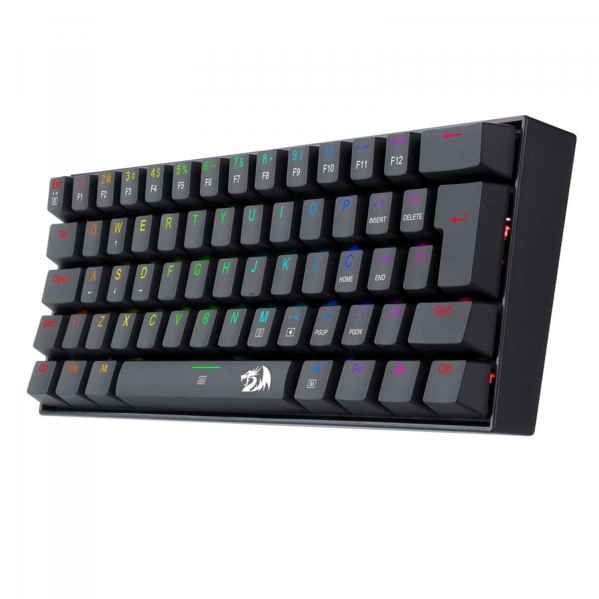 TECLADO MECANICO GAMER DRAGONBORN RGB PRETO SWITCH AZUL ABNT K630RGB