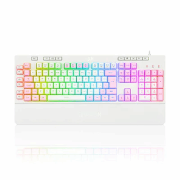TECLADO MEMBRANA GAMER ABNT2 SHIVA RGB BRANCO COM ROSA K512WP-RGB