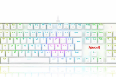 TECLADO MECANICO MITRA RGB BRANCO SWITCH MARROM K551W-RGB - Imagem 1