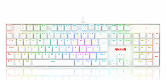 TECLADO MECANICO MITRA RGB BRANCO SWITCH MARROM K551W-RGB