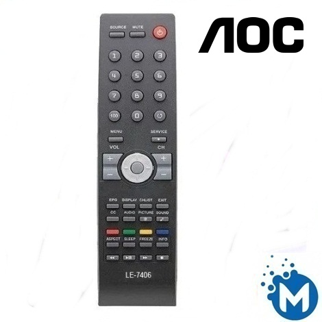 CONTROLE TV AOC LCD FBG-8007