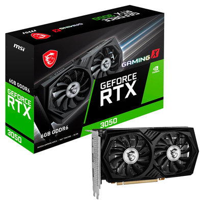 PLACA VIDEO MSI GEFORCE RTX3050 GAMING X 2X 6GB 96 BITS 2 HDMI/DP