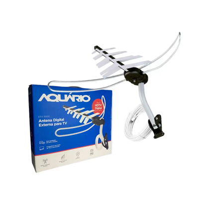 ANTENA DIGITAL EXTERNA P/ TV DTV-3000 AQUARIO