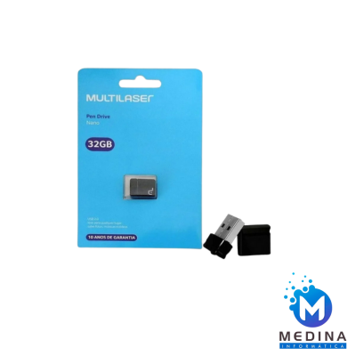 PEN DRIVE 32GB NANO PRETO PD055 MULTILASER