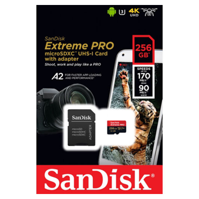 CARTAO MEMORIA 256GB SANDISK EXTREME PRO SDSQXCZ-256G-GN6MA #