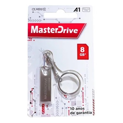 PEN DRIVE 8GB MASTERDRIVE C/ CHAVEIRO