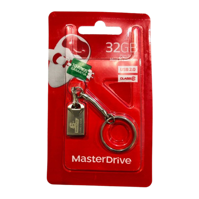 PEN DRIVE 32GB MINI PREMIUM USB 2.0 PLATINUM C/CHAVEIRO M-104 MASTERDRIVE