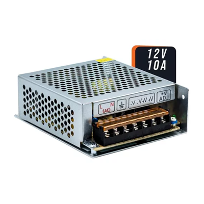 FONTE CHAVEADA 12V 10A 120W PARA CAMERA CFTV BIVOLT F3 DV-10 IMP S-120-12