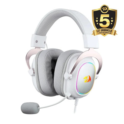 FONE C/ MICROFONE REDRAGON H510W-RGB ZEUS X GAMING USB BRANCO #
