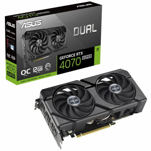 PLACA VIDEO ASUS DUAL NVIDIA GEFORCE RTX 4070 SUPER EVO OC 12GB GDDR6X