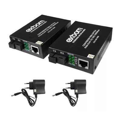 CONVERSOR FIBRA OPTICA PARA RJ45 10/100/1000 CFO-NK1000/A CFO-NK1000/B EXBOM