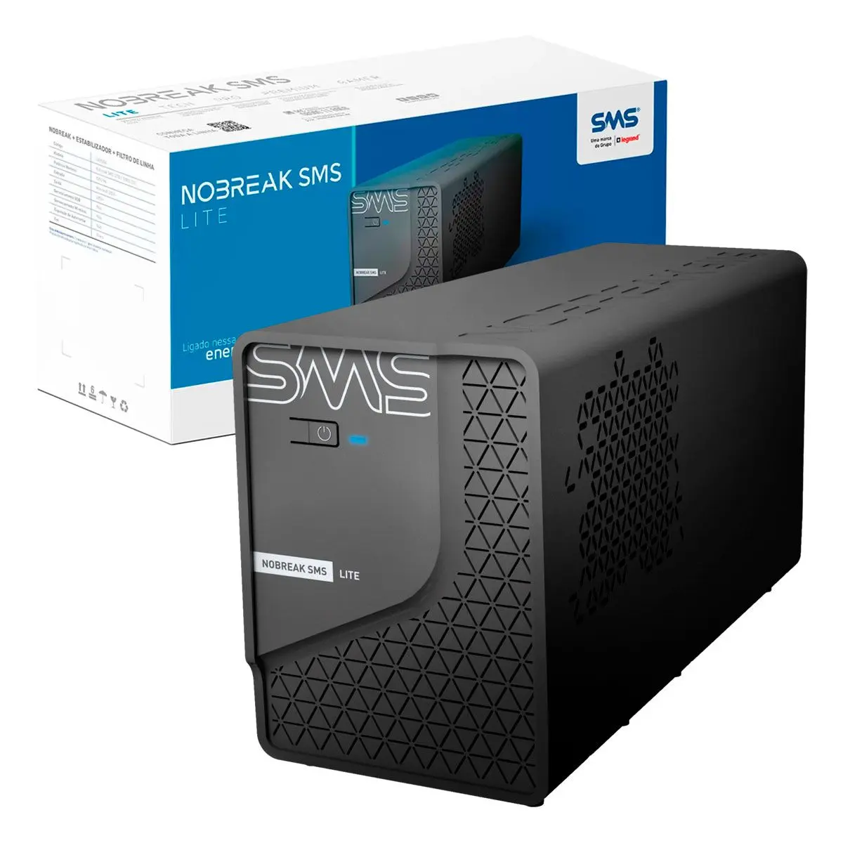 NOBREAK SMS LITE 600VA 4 TOMADAS  BIVOLT AUTOMATICO E SAIDA 115V 29202